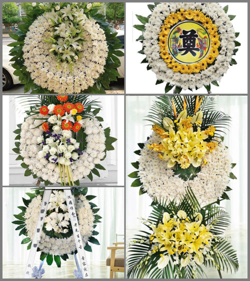 四川成都金堂县广兴镇龙井村花圈速递